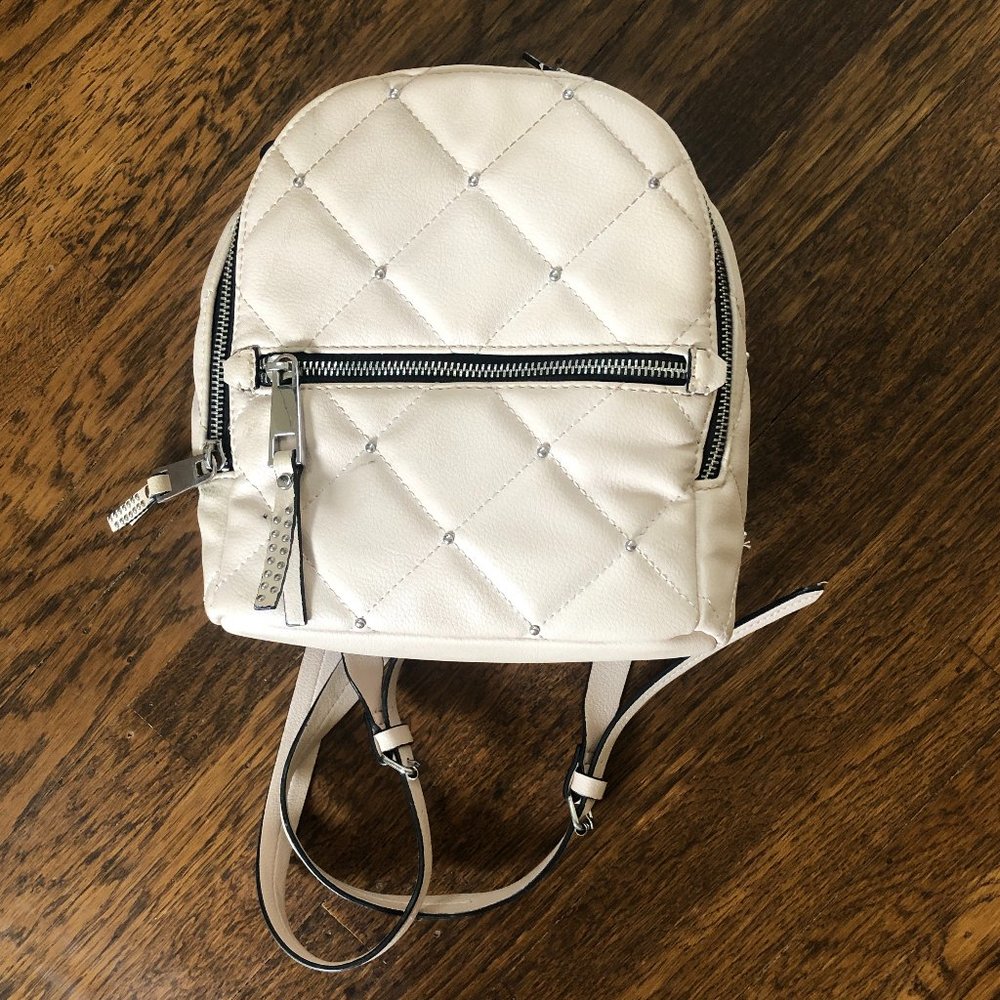 Zara light pink studded mini backpack purse